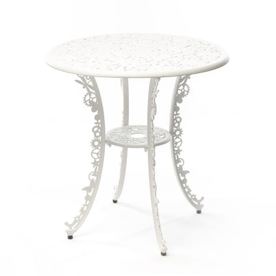 Industry Collection ALUMINIUM TABLE - WHITE ø Cm.70 h.74 by DEKOR - Resin Society