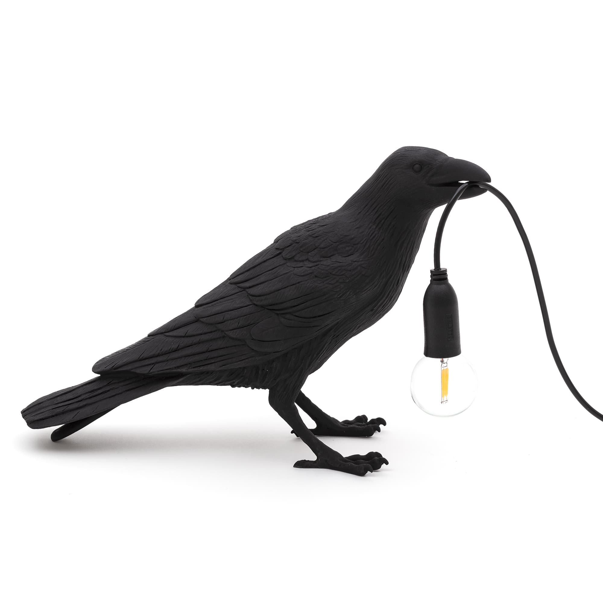 Bird Lamp Black Waiting OUTDOOR by DEKOR - Resin Society