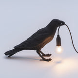 Bird Lamp Black Waiting OUTDOOR detail image - Resin Society