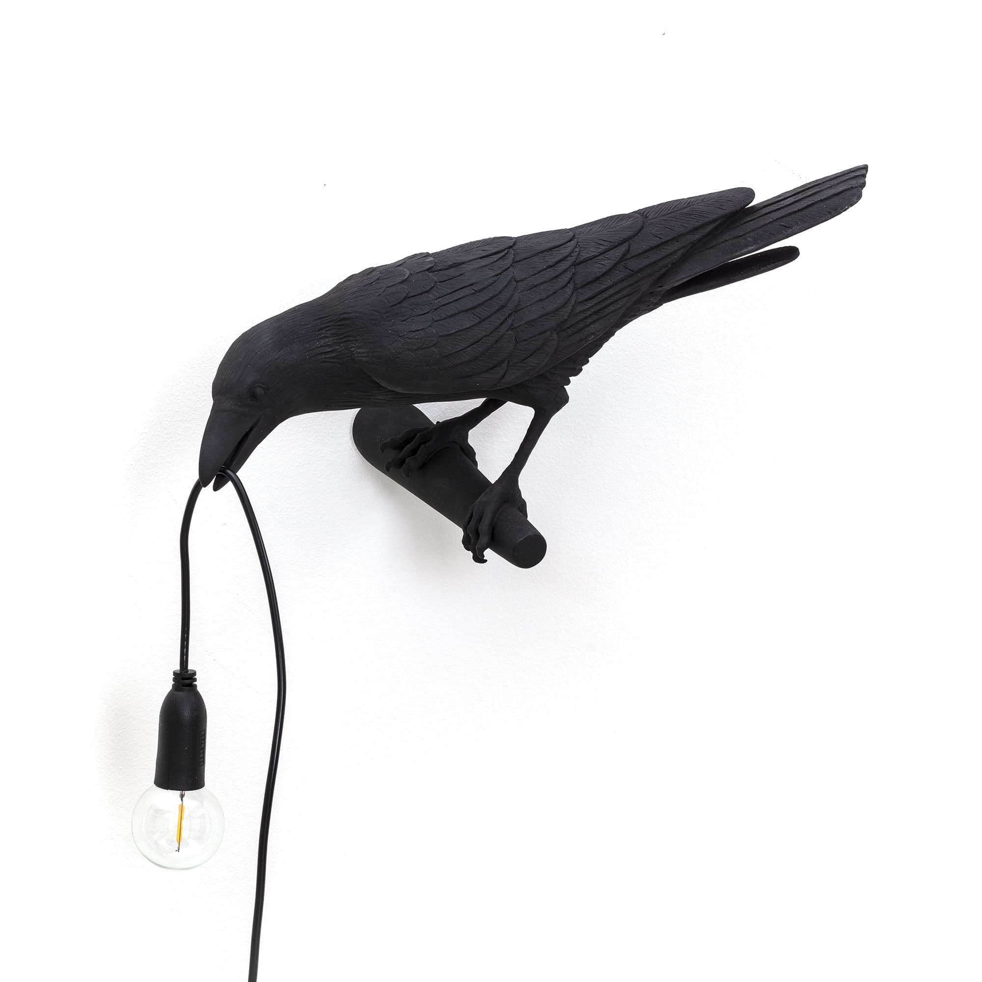 Bird Lamp Black Looking Left by DEKOR - Resin Society