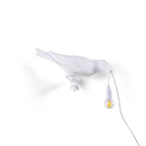 Bird Lamp White Looking Right OUTDOOR detail image - Resin Society