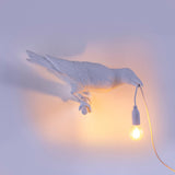 Bird Lamp White Looking Right detail image - Resin Society