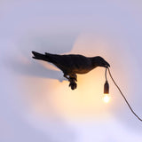 Bird Lamp Black Looking Right OUTDOOR detail image - Resin Society