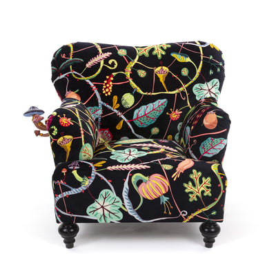 Botanical Diva Armchair Black detail image - Resin Society