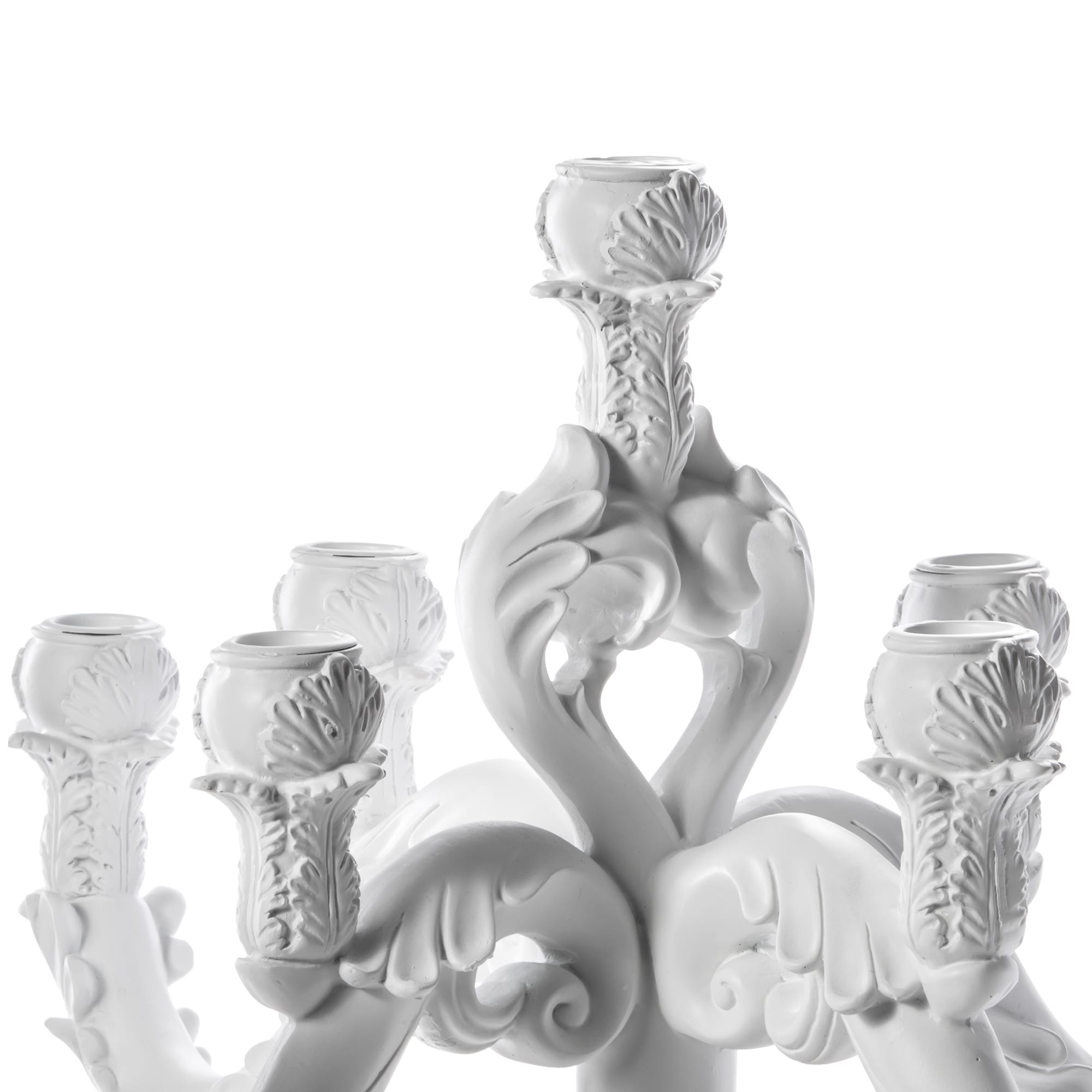 Giant Burlesque 3 Monkeys White detail image - Resin Society