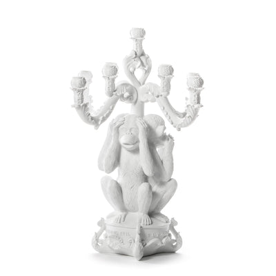 Giant Burlesque 3 Monkeys White by DEKOR - Resin Society
