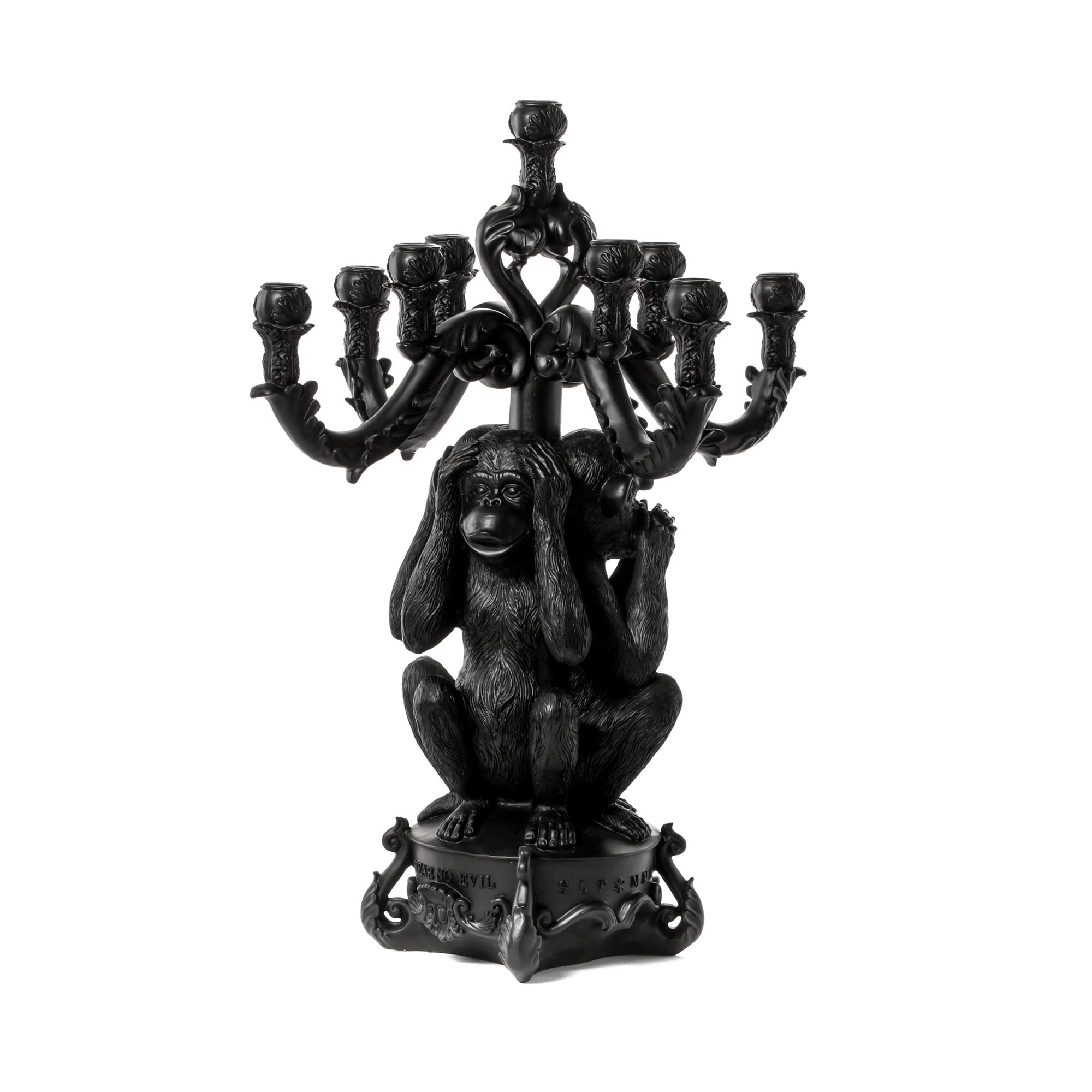 Giant Burlesque 3 Monkeys Black by DEKOR - Resin Society