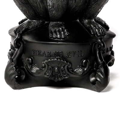 Giant Burlesque 3 Monkeys Black detail image - Resin Society
