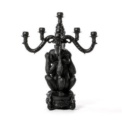 Giant Burlesque 3 Monkeys Black detail image - Resin Society
