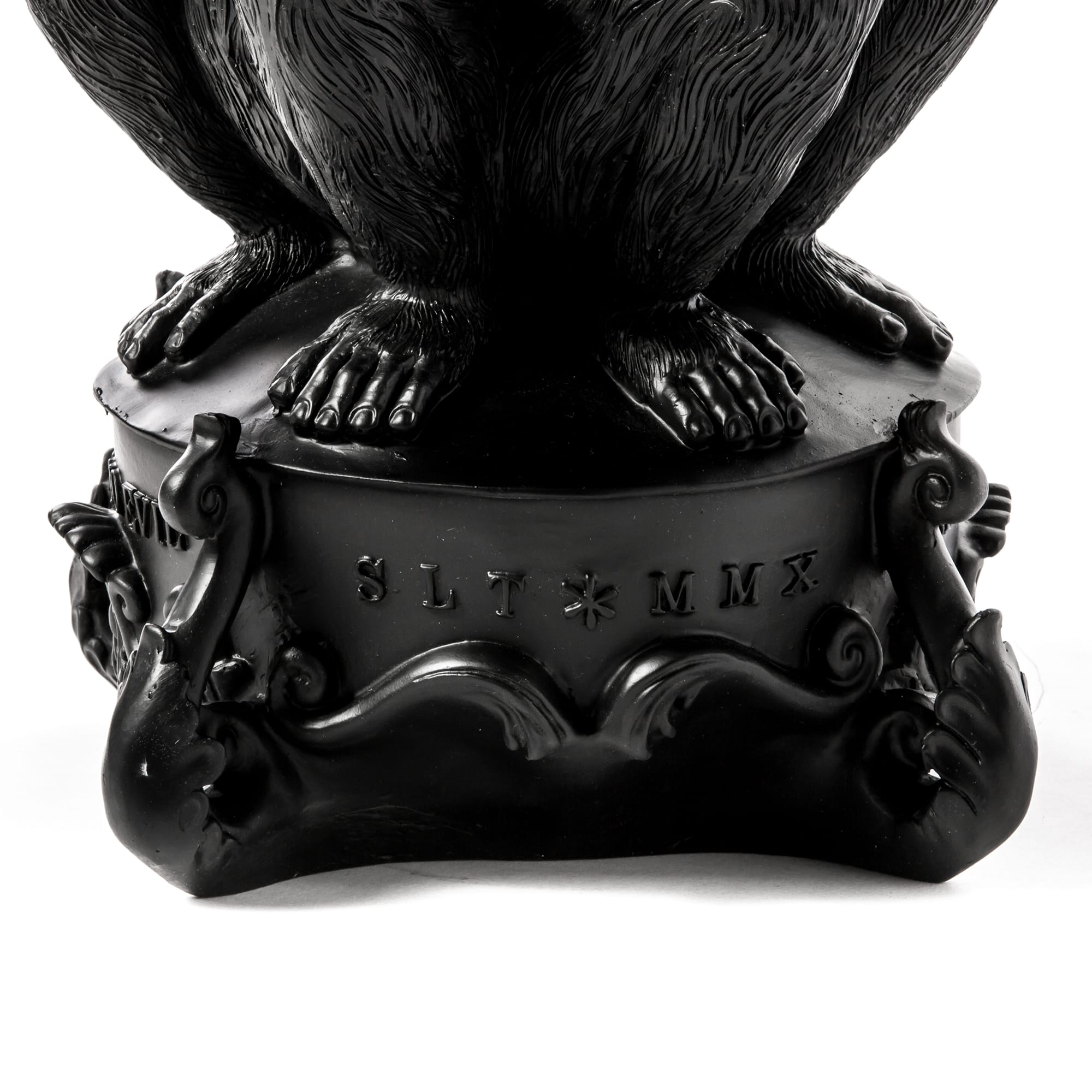 Giant Burlesque 3 Monkeys Black detail image - Resin Society