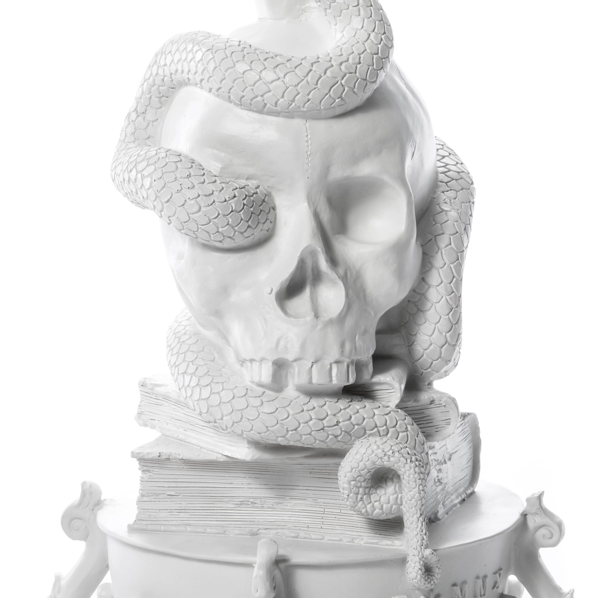 Giant Burlesque Skull White detail image - Resin Society