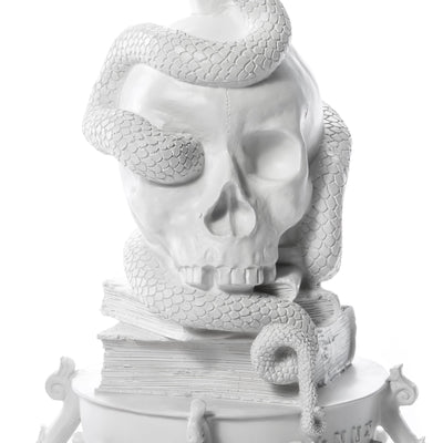 Giant Burlesque Skull White detail image - Resin Society