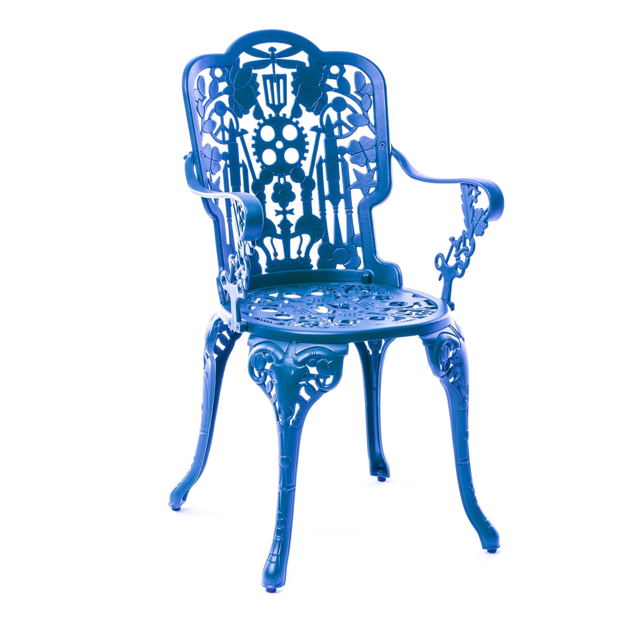 Industry Collection ALUMINIUM ARMCHAIR - SKY BLUE detail image - Resin Society