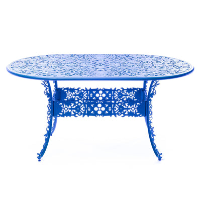 Industry Collection ALUMINIUM OVAL TABLE - SKY BLUE detail image - Resin Society