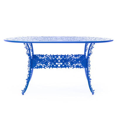 Industry Collection ALUMINIUM OVAL TABLE - SKY BLUE by DEKOR - Resin Society