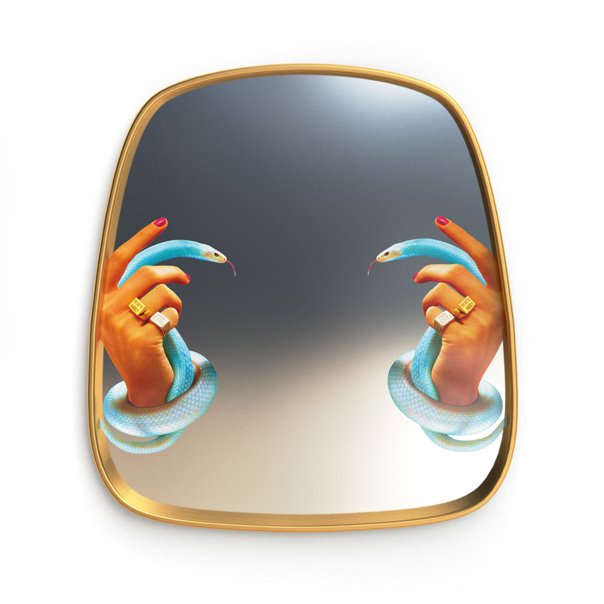 Mirror Gold Frame Hands with Snakes by DEKOR - Resin Society