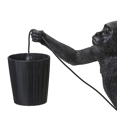 Monkey Lampshade Black detail image - Resin Society