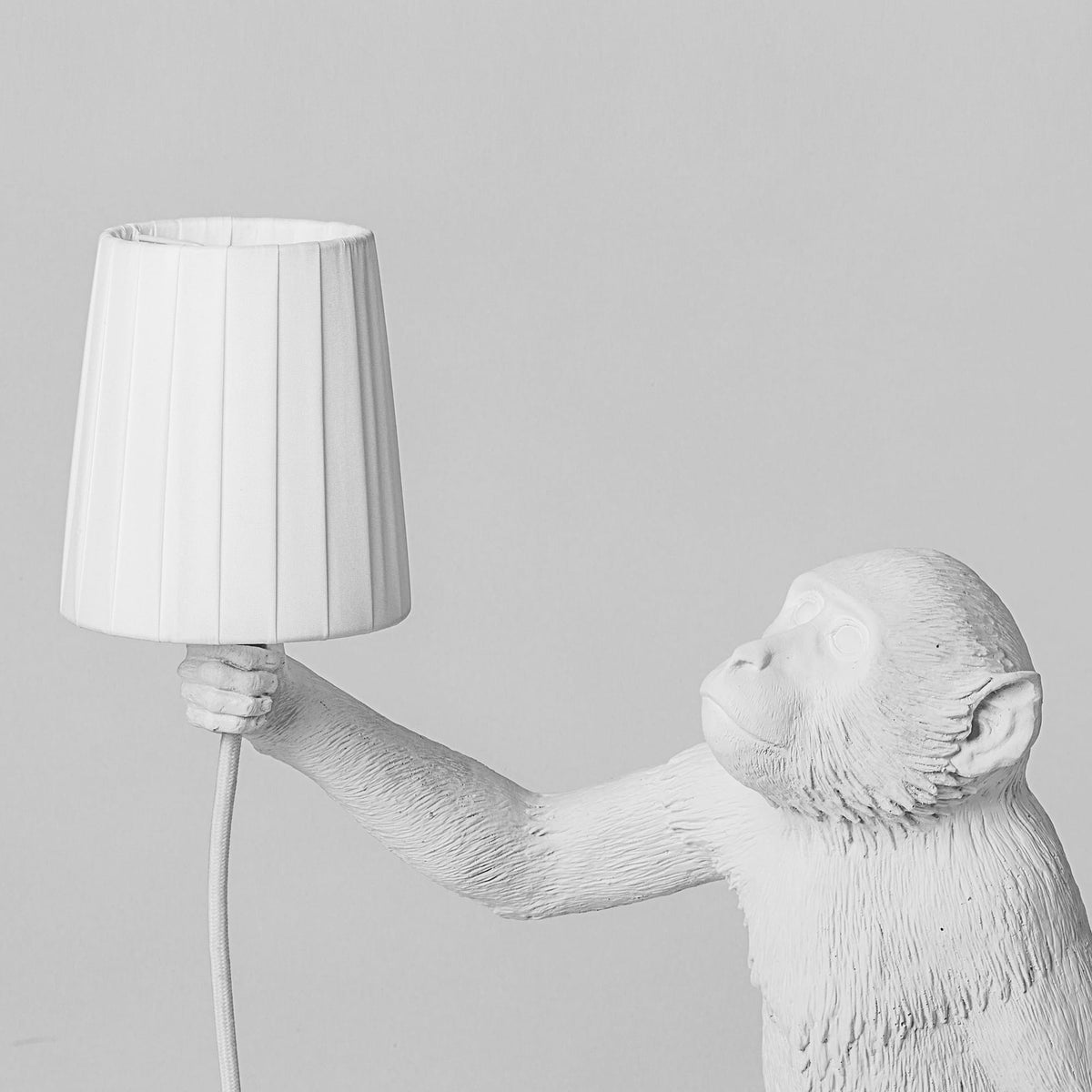 Monkey Lampshade White detail image - Resin Society