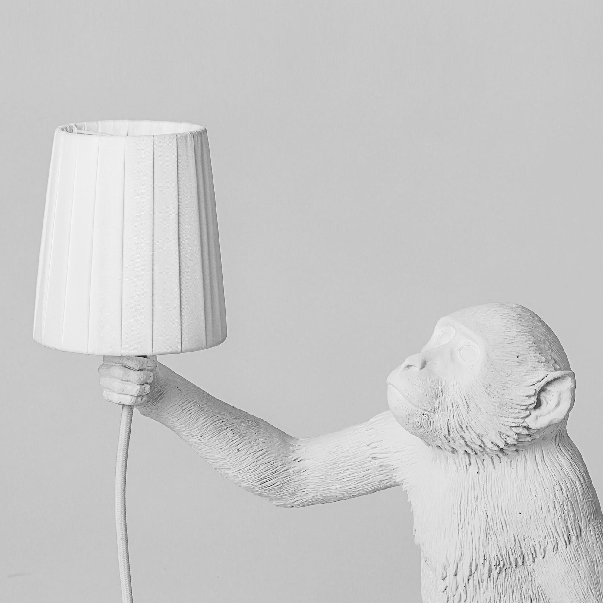 Monkey Lampshade White detail image - Resin Society