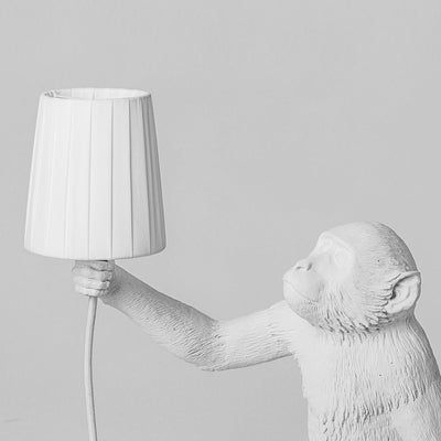 Monkey Lampshade White detail image - Resin Society