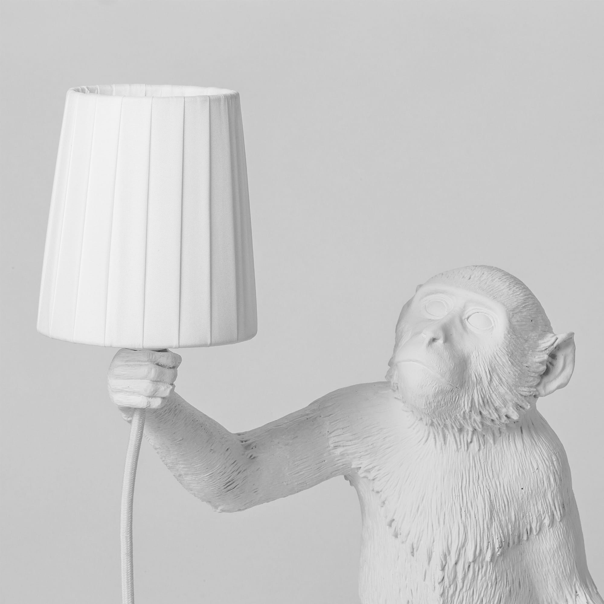 Monkey Lampshade White detail image - Resin Society