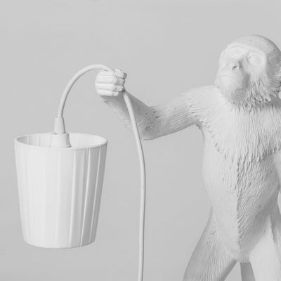 Monkey Lampshade White detail image - Resin Society