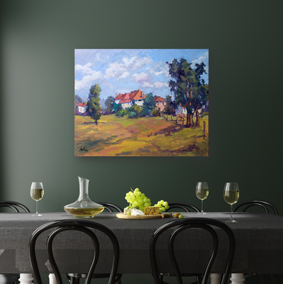 Serene Pastures Artist Enhanced Canvas Print by John Beard Collection - product image 2 for Resin Society
