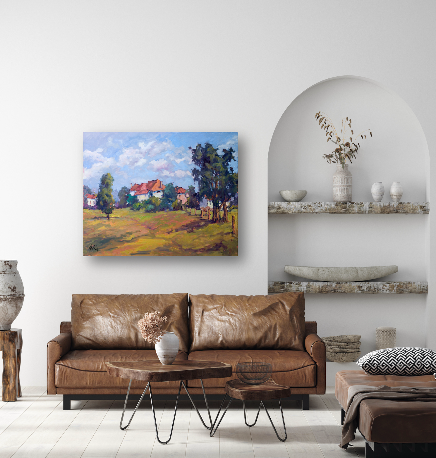 Serene Pastures Artist Enhanced Canvas Print by John Beard Collection - product image 3 for Resin Society