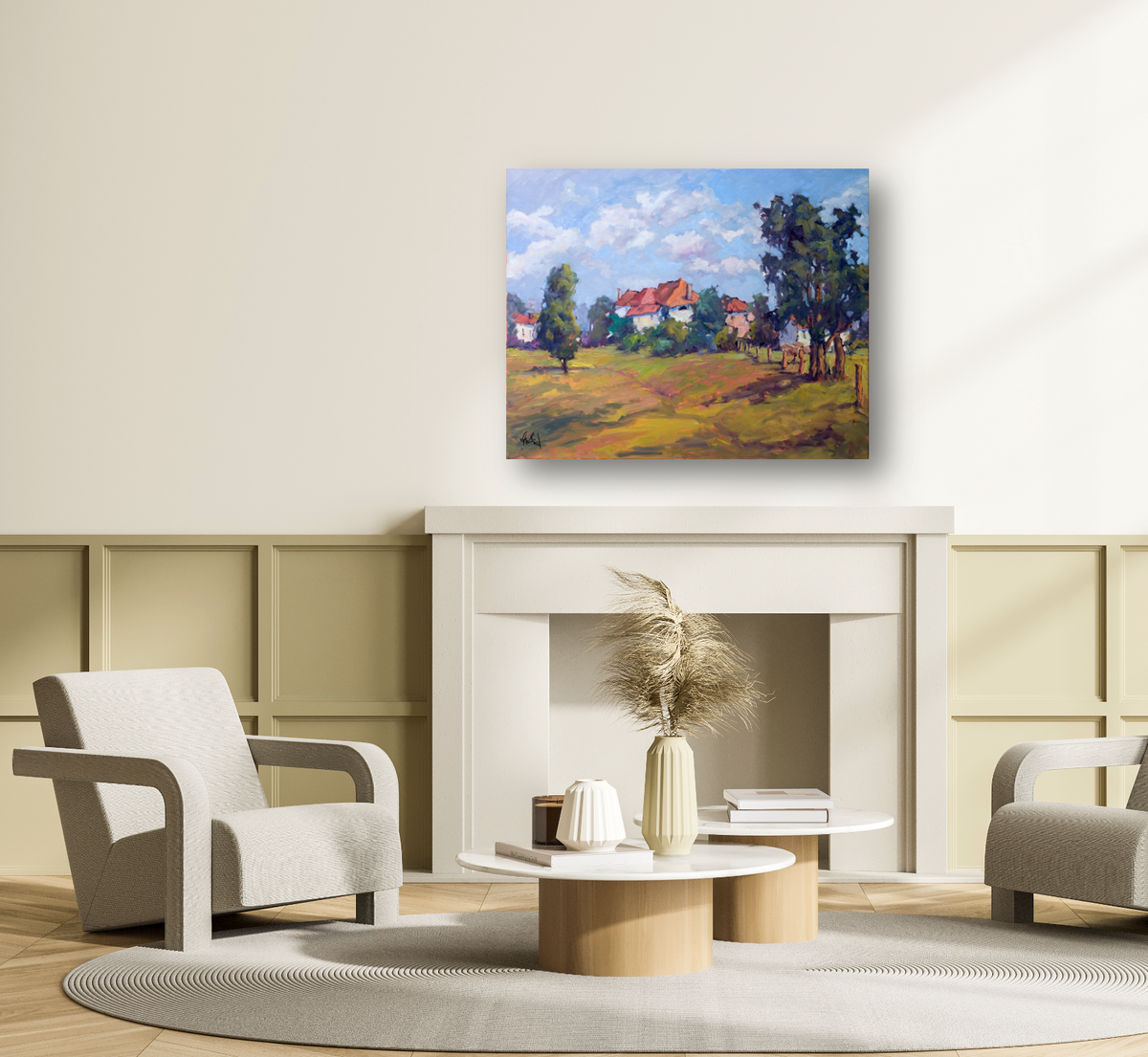 Serene Pastures Artist Enhanced Canvas Print by John Beard Collection - product image 4 for Resin Society