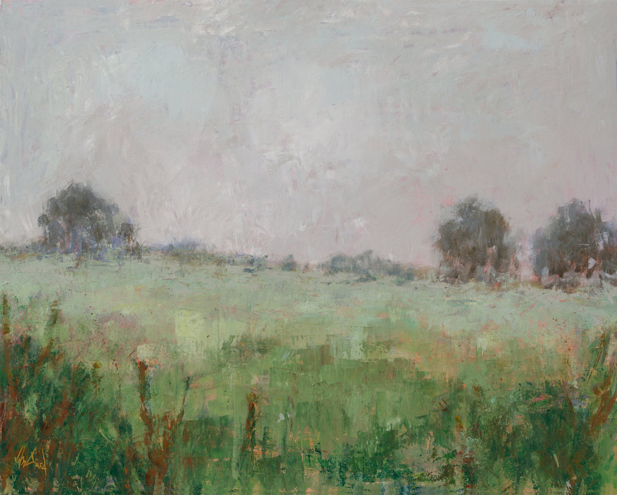 Serenity of Green Artist Enhanced Canvas Print by John Beard Collection - main product image for Resin Society