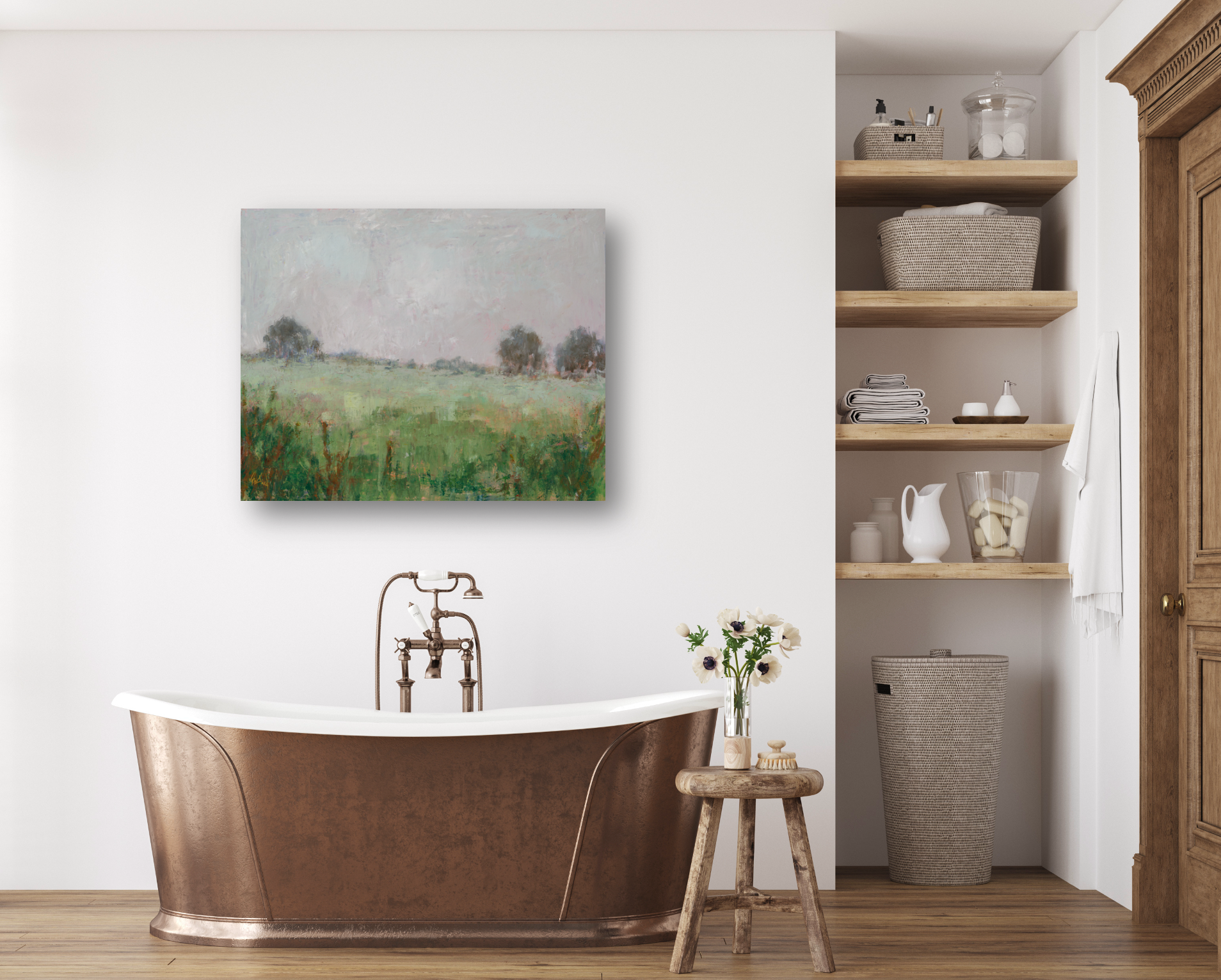 Serenity of Green Artist Enhanced Canvas Print by John Beard Collection - product image 3 for Resin Society