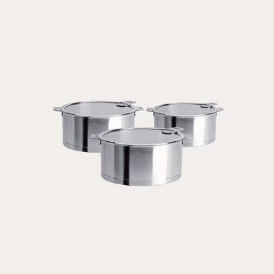 Set of 3 saucepans with lids by CRISTEL USA - main product image for Resin Society