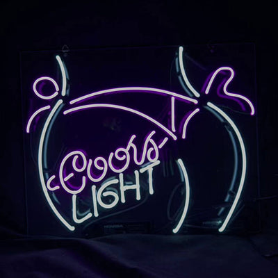 Sexy Girl Butt with Coors Light Neon Signs Light