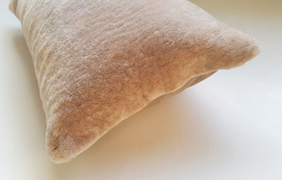 Shearling Vintage Pink Lumbar Pillow by Homelosophy