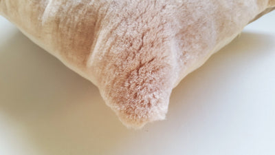 Shearling Vintage Pink Lumbar Pillow by Homelosophy