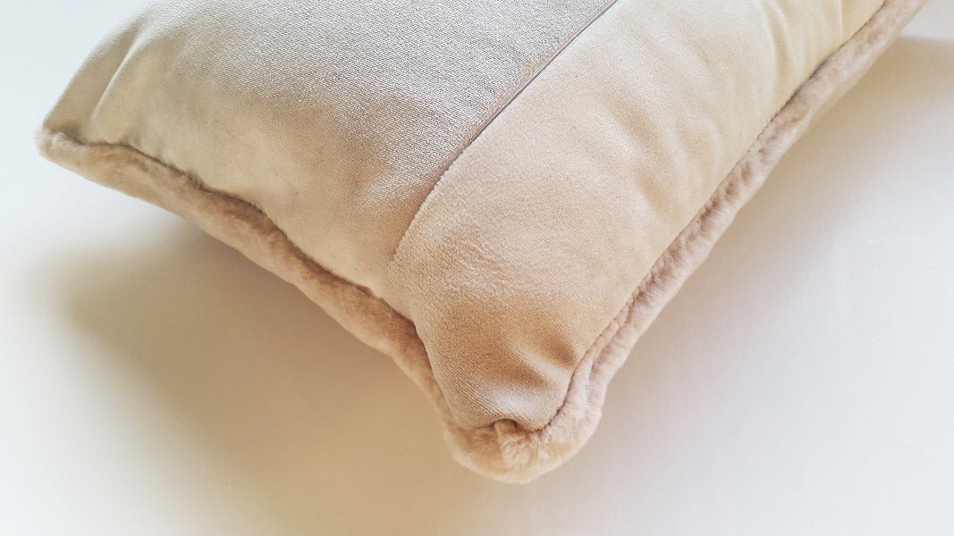 Shearling Vintage Pink Lumbar Pillow by Homelosophy