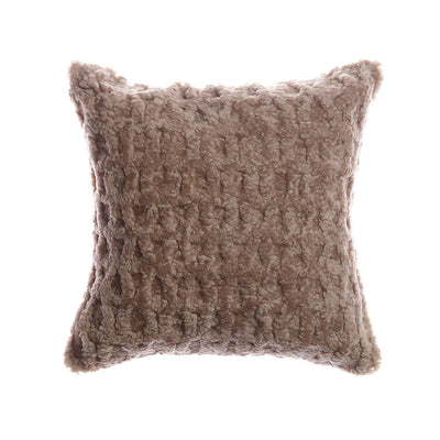 Amanda Hancrafted Sculpted Shearling Throw Pillow by Homelosophy