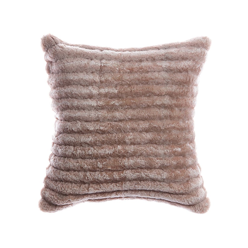 Shearling Striped Ultra Soft Pillow by Homelosophy