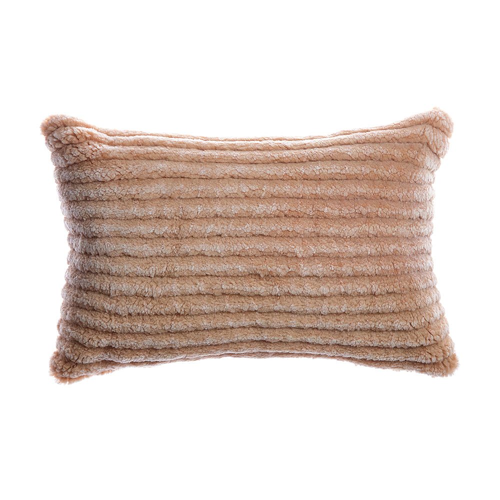 Shearling Striped Ultra Soft Pillow by Homelosophy