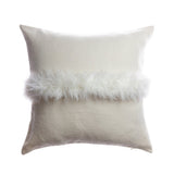 White Fur Accent Pillow by Homelosophy