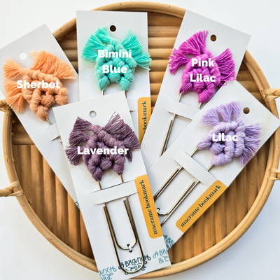 Macrame Pastel Bookmarks by A Branch & Cord