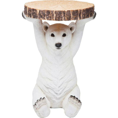 Side Table Animal Polar Bear Ø37cm by DEKOR - main product image for Resin Society