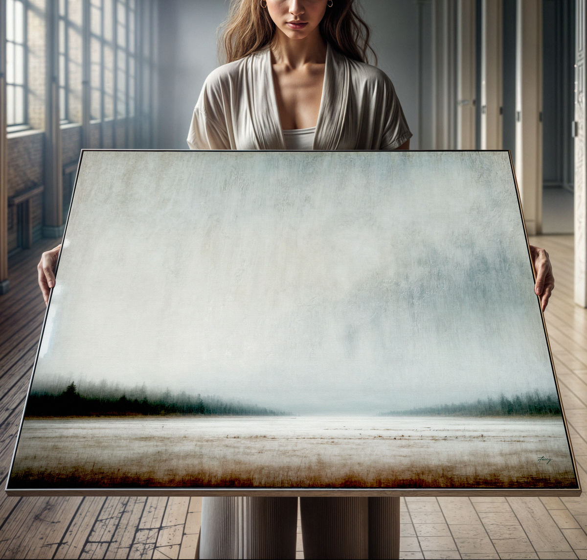 Canvas Print: "Silent Expanse" by Tailored Canvases - product image 2 for Resin Society