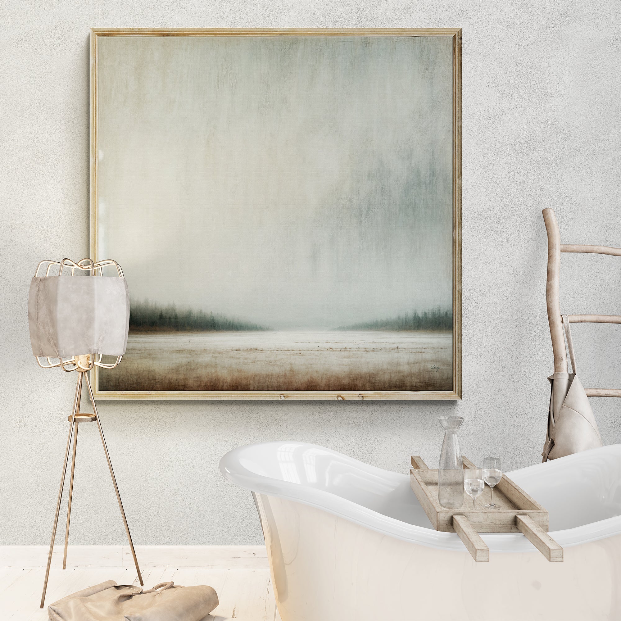 Canvas Print: "Silent Expanse" by Tailored Canvases - product image 3 for Resin Society