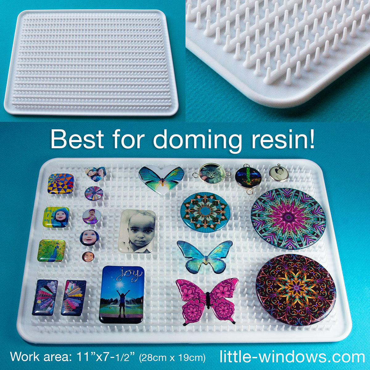Large Silicone Doming Tray for Resin Jewelry and Art by Little Windows Brilliant Resin and Supplies - Resin Society