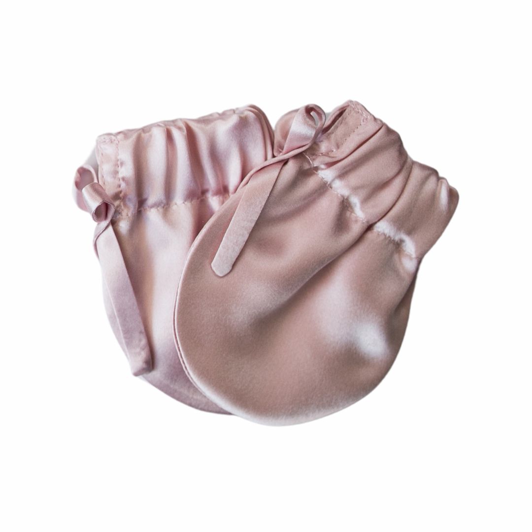 Organic Charmeuse Silk Baby Mittens by Perle Silk - product image 3 for Resin Society