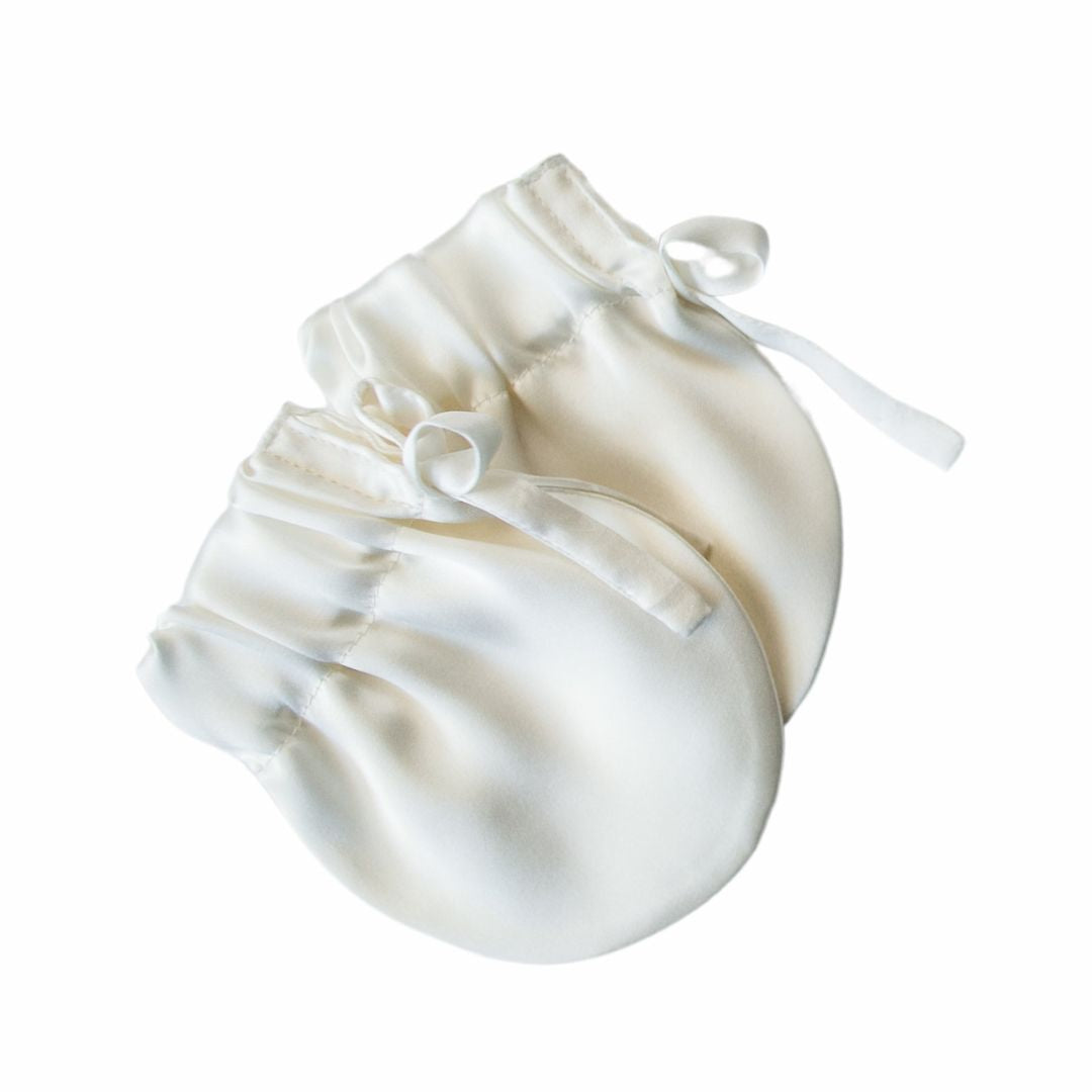 Organic Charmeuse Silk Baby Mittens by Perle Silk - product image 2 for Resin Society