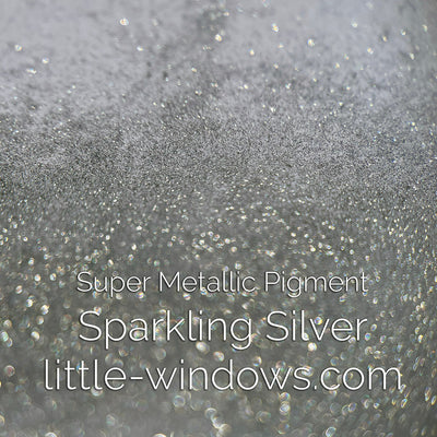 Super Metallic Pigment - Sparkling Silver 25g by weight detail image - Resin Society