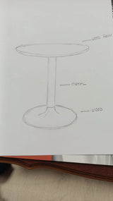 Custom Round Epoxy Resin Walnut Dining Table by Gizz - product image 4 for Resin Society