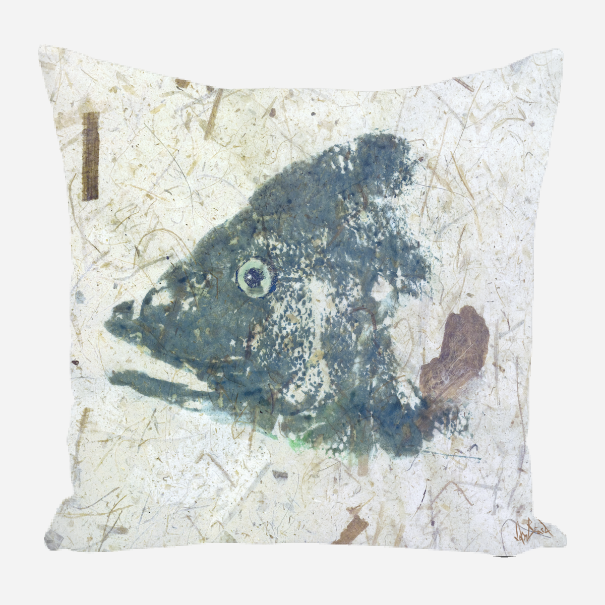 Snapper Blue Pillow by John Beard Collection - main product image for Resin Society